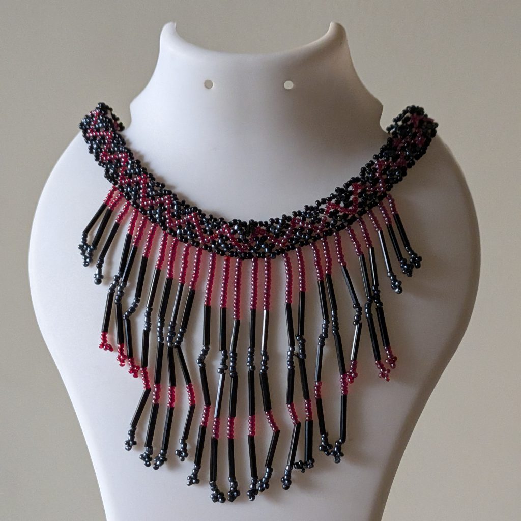 Handcrafted Beaded Fringe Necklace
