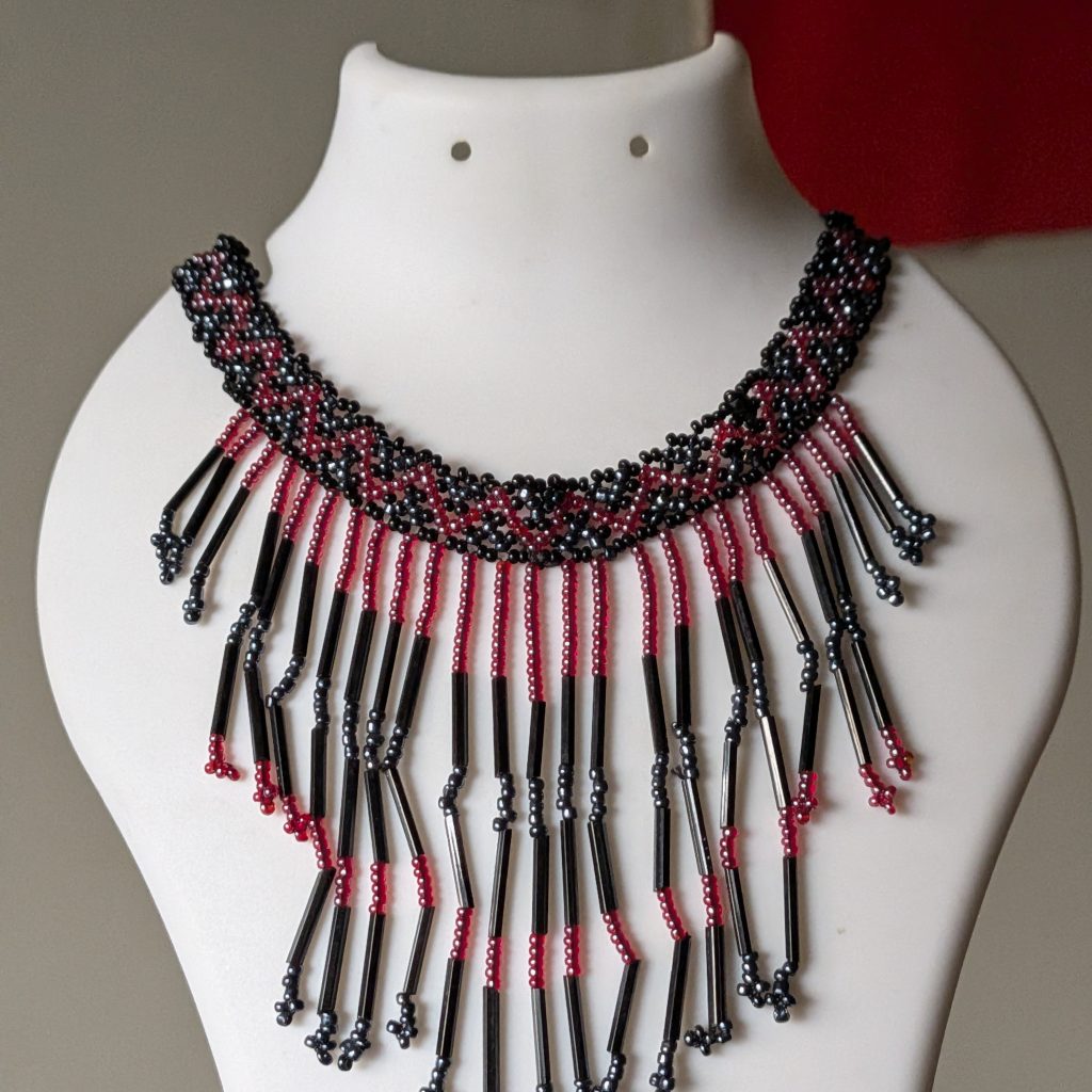 Handcrafted Beaded Fringe Necklace
