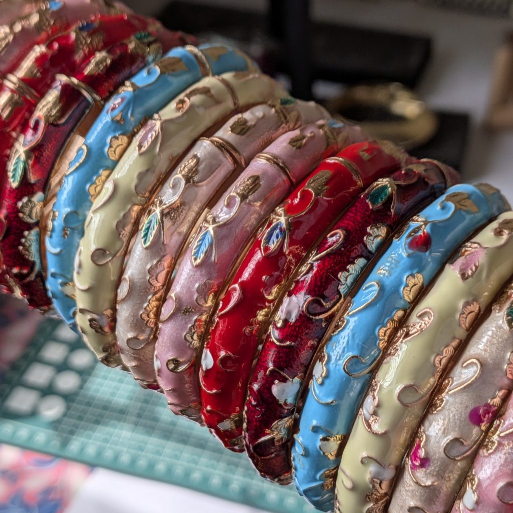 Handcrafted Floral Enamel Bangles