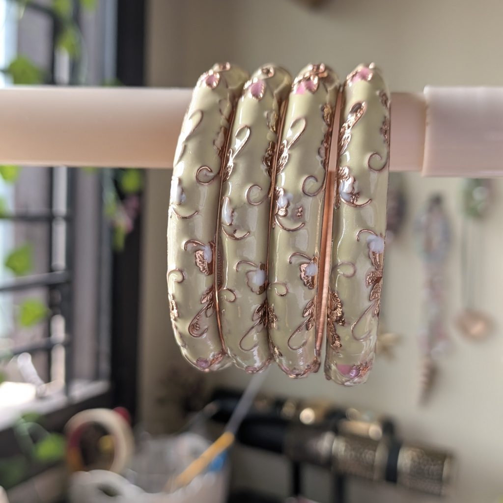 Handcrafted Floral Enamel Bangles