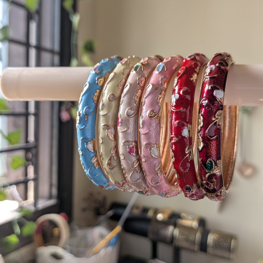 Handcrafted Floral Enamel Bangles