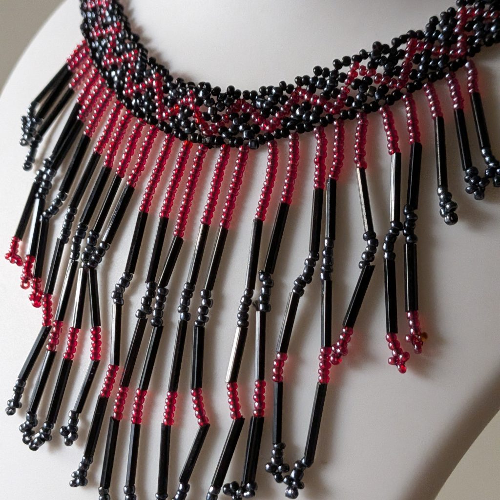 Handcrafted Beaded Fringe Necklace
